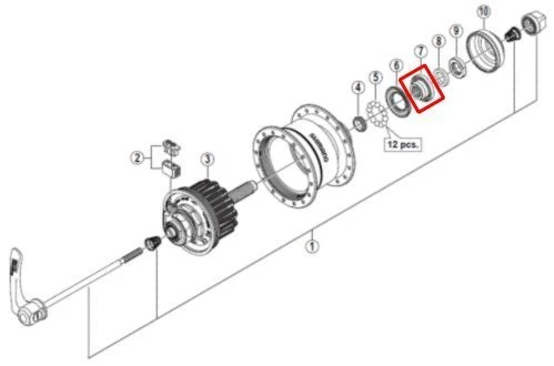Shimano Konus VR DH-3D72 / DH-T665 Links Y-2YW98020 4 Shimano Konus VR DH-3D72 / DH-T665 Links Y-2YW98020 - Image 2
