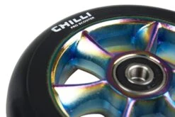 Chilli Pro Scooter Ersatzrolle Wheel Turbo 110mm Black PU / Rainbow Core -Lapierrik Verkaufe C 1034 RBb