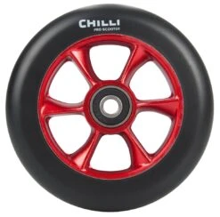 Chilli Pro Scooter Ersatzrolle Wheel Turbo 110mm Black PU / Red Core