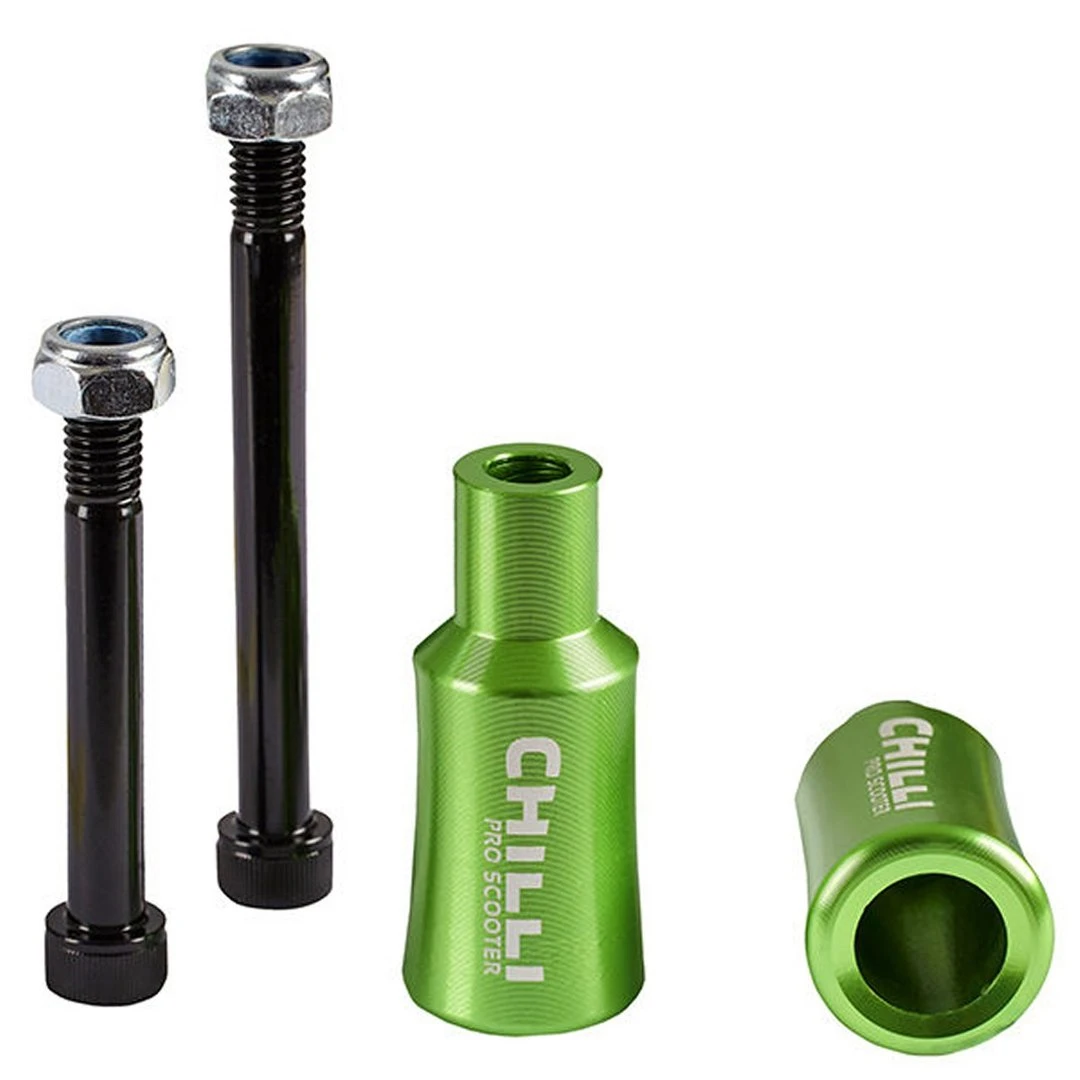 Chilli Pro Scooter Pegs Barrel Green 3 Chilli Pro Scooter Pegs Barrel Green