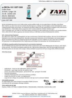 KMC Taya E-Deca-101 GST-500 Silber 10-fach Verstärkt Für E-Bike 136 Glieder 7 KMC Taya E-Deca-101 GST-500 Silber 10-fach Verstärkt Für E-Bike 136 Glieder -Lapierrik Verkaufe Kette Taya e Deca 101 GST 500 10 fach E Bike 136 Glieder 100301 136 641306415794b