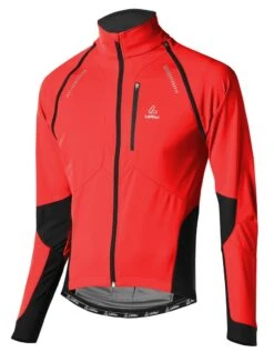 Loeffler Löffler San Remo Windstopper Softshell Light Zip-Off 15922 -Lapierrik Verkaufe Loeffer Herren Bike Zip off Jacke San Remo Windstopper Soft Shell Light rot schwarz 15922 599