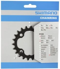 Shimano Alivio Ab 2015 22 Zähne AN-Type Für Schutzring Schwarz Y-1PK22000