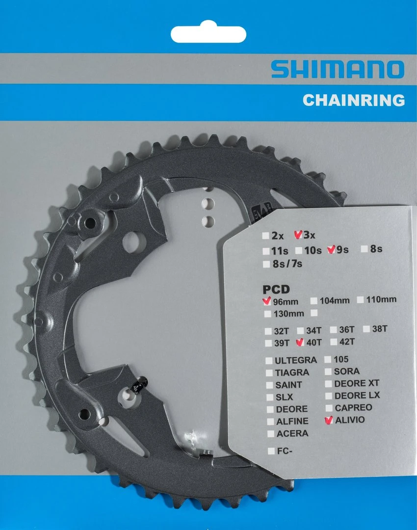 Shimano Alivio Ab 2015 40 Zähne AN-Type Für Schutzring Schwarz Y-1PL98050 3 Shimano Alivio Ab 2015 40 Zähne AN-Type Für Schutzring Schwarz Y-1PL98050