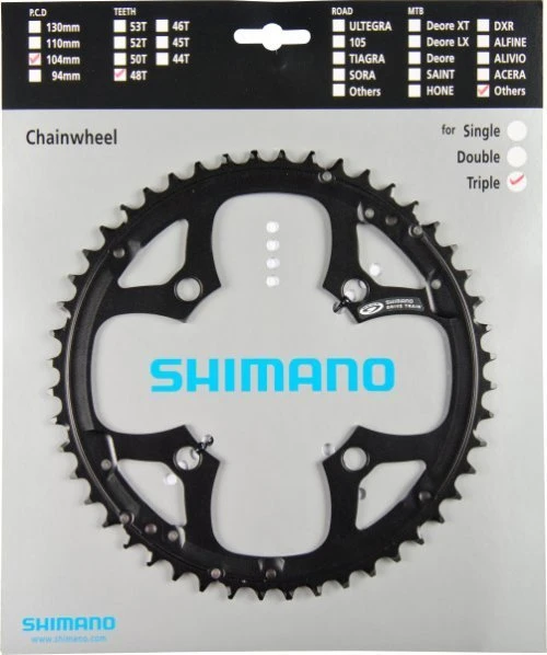 Shimano Deore 2000 4-Arm 48 Zähne T-Type IG Alu Schwarz Für Schutzring Y-1FM98120 / Y-1HL98140 3 Shimano Deore 2000 4-Arm 48 Zähne T-Type IG Alu Schwarz Für Schutzring Y-1FM98120 / Y-1HL98140
