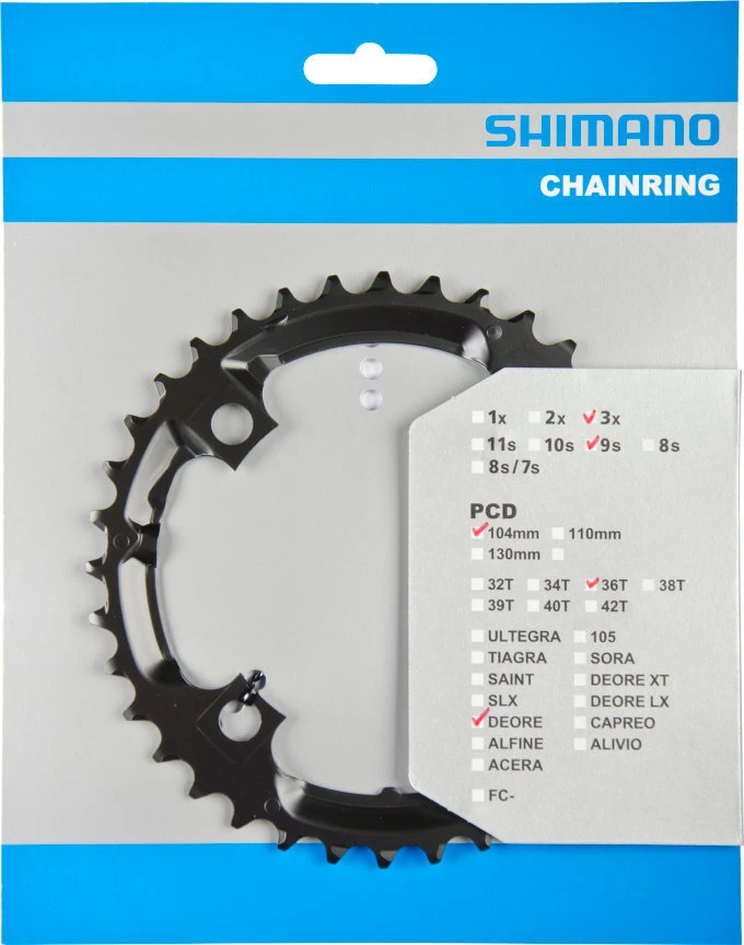 Shimano Deore Ab 2010 36 Zähne U-Type Schwarz Y-1LD98090 3 Shimano Deore Ab 2010 36 Zähne U-Type Schwarz Y-1LD98090