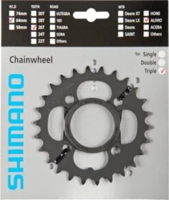 Shimano Alivio Ab 2011 26 Zähne U-Type Schwarz Y-1M298010