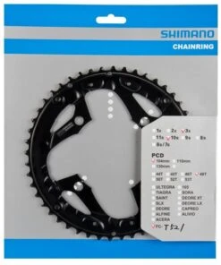 Shimano T-521 Ab 2011 4-Arm 10-fach 48 Zähne AL-Type Alu Schwarz Für Ketttenschutzring Y-1NL98060